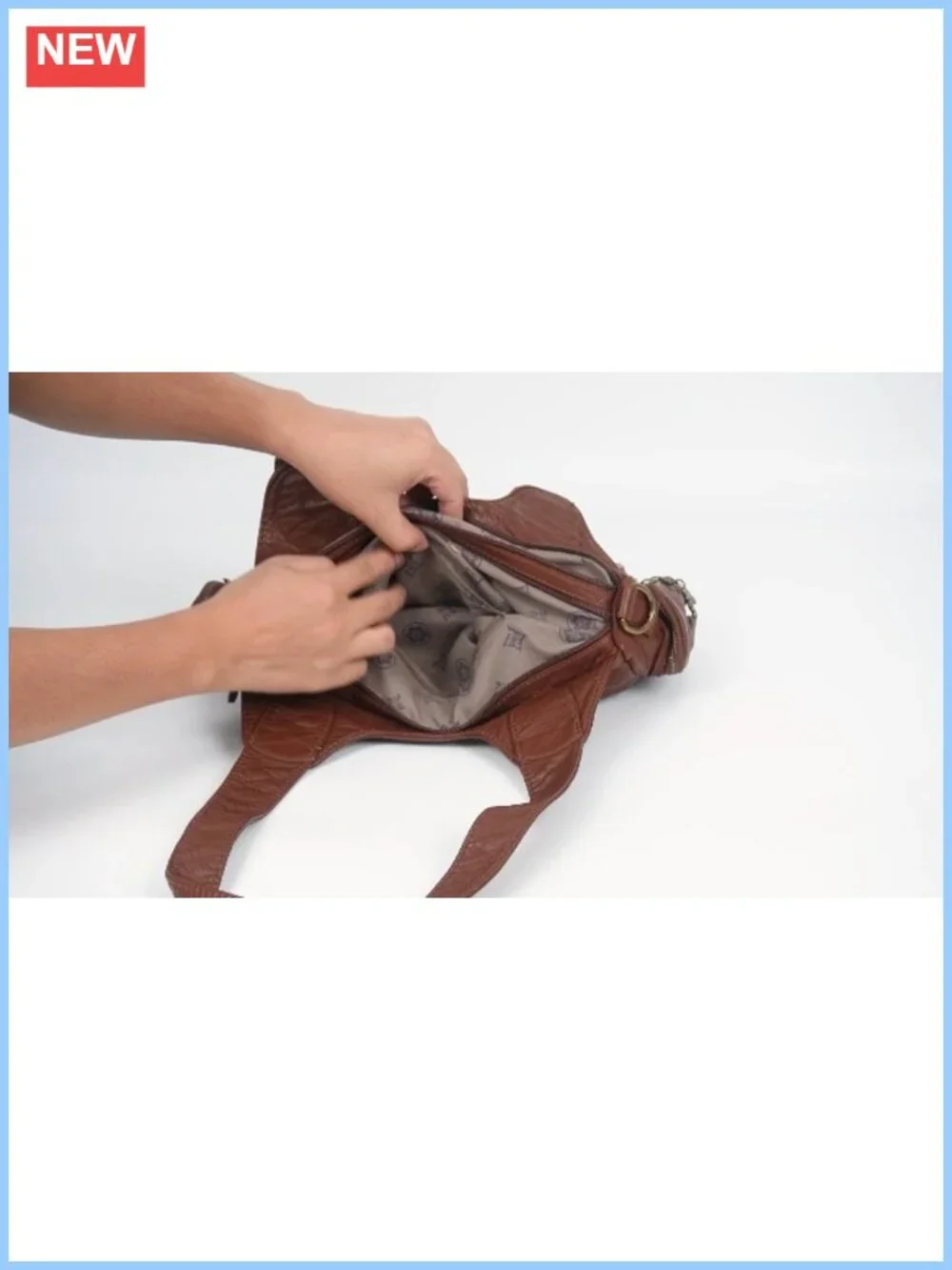 Hobo Bag Women Shoulder Crossbody Vegan Leather Retro Multi Pocket Daily Bag